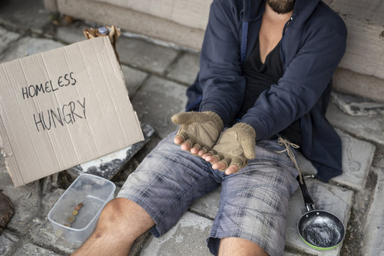 Beggar in the street