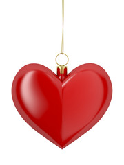 Heart shaped Christmas ornament