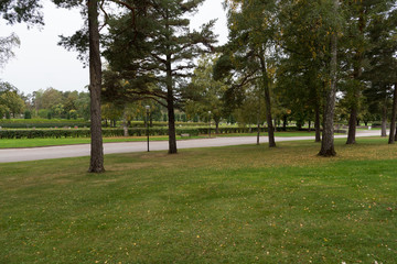 calm and beautiful memorial in a cemetery in Mariestad Sweden