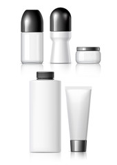 Set of Realistic cosmetic bottle