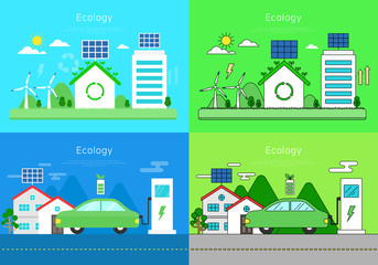 Ecology concept vector illustrations.