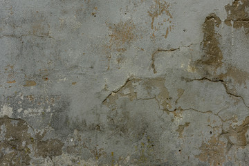texture of old peeling blue plaster