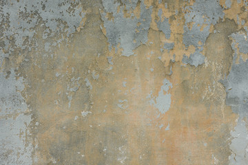 texture of old peeling blue plaster