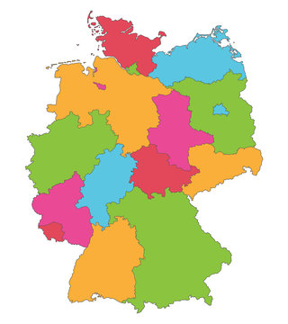 Karte von Deutschland - politische Karte - interaktiv