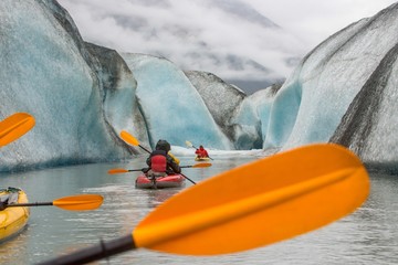 Kayakers Explore Valdez Glacier - 222990405