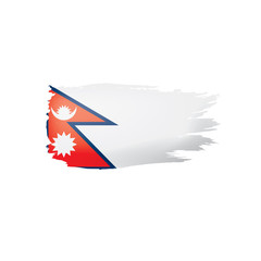 Nepal flag, vector illustration on a white background.