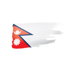 Nepal flag, vector illustration on a white background.
