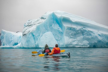 Kayaking in Prince William Sound Alaska - 222990493