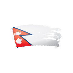 Nepal flag, vector illustration on a white background.