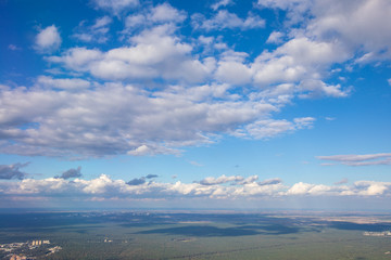 Aerial View Earth Landscape From Plane.