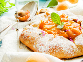 Apricot galette pie