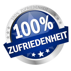 Button with banner 100% Zufriedenheit