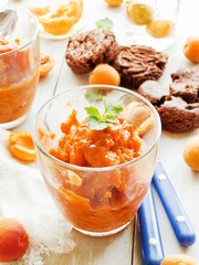 Sweet apricot granita