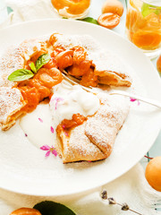 Apricot galette pie