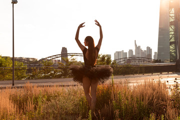 Ballet Dancer in Grassy Roundabout 2