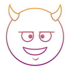 Devil chat emoticon rainbow lines