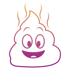 Poo chat emoticon rainbow lines