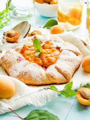 Apricot galette pie