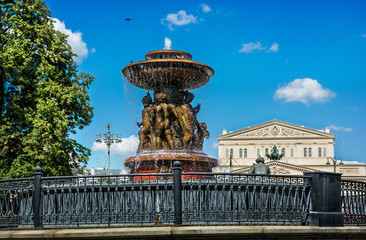 Fototapeta na wymiar Фонтан Витали в Москве Fountain Vitali on the Revolution Square