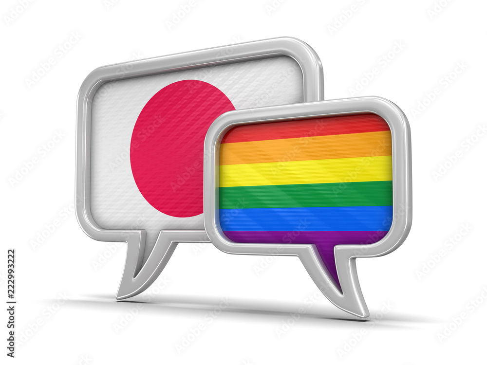 Poster speech bubbles with flags. image with clipping path