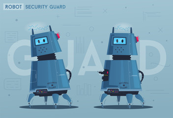 Robot character. Technology, future. Cartoon vector illustration