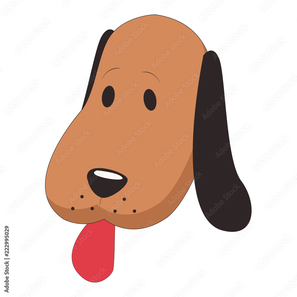 Sticker Dog head cartoon