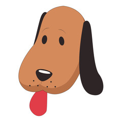 Dog head cartoon