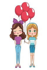 Fashion girls cartoons