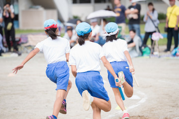 運動会のリレー