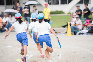 運動会のリレー