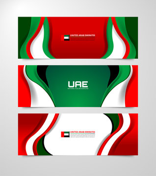 National Flag Color of United Arab Emirates Background Concept for Independence Day and other events