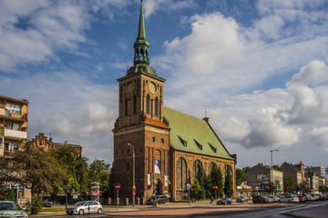 Fototapeta na wymiar Church Gdansk, Poland. St. Barbara's Church.
