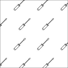 Screwdrivers pattern background in black and white