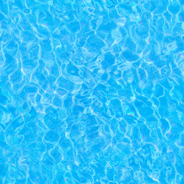Repeating summer pattern of photographed, living water surfaces in a pool, with the emphasis on light refraction where you can see the sprinkled ground moving along with the waves