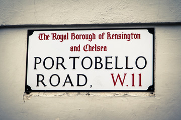Naklejka premium Portobello Road Street Sign