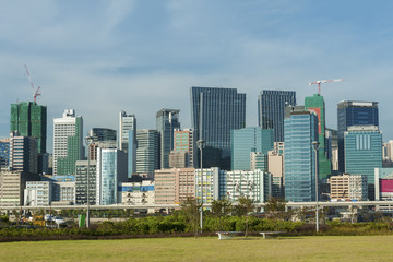 Fototapeta na wymiar Skyline of midtown of Hong Kong city