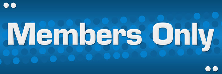 Members Only Blue Dots Background 