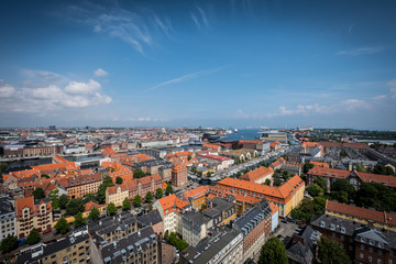 Fototapeta na wymiar Copenhagen Denmark from above