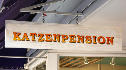 Fototapeta premium Schild 343 - Katzenpension