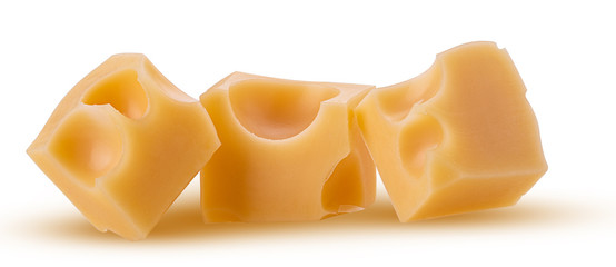 Three cube of cheese