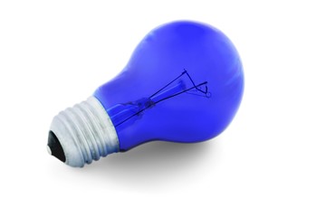 Blue Light Bulb