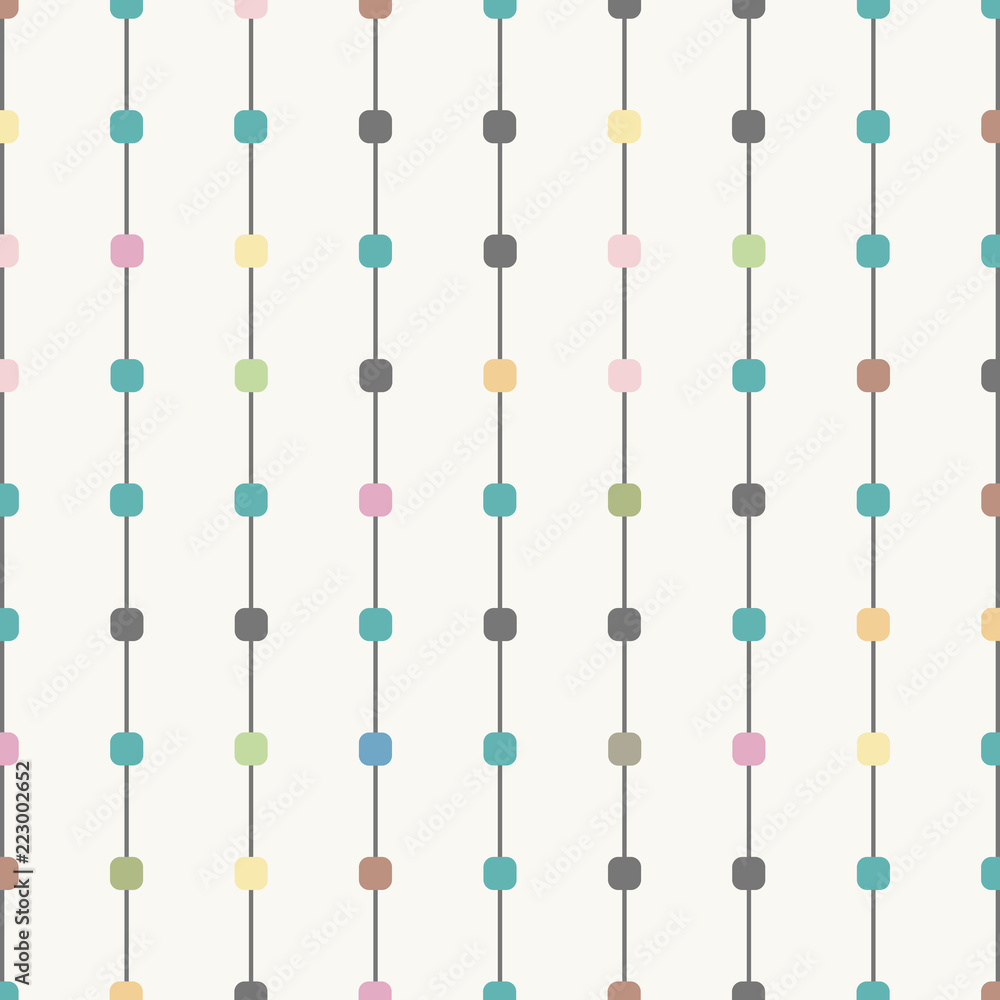 Poster abstract of colorful dot pattern on stipe line background.