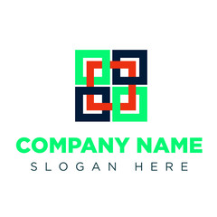 Obraz premium Abstract Connect logo, design concept, emblem, logotype element for template.