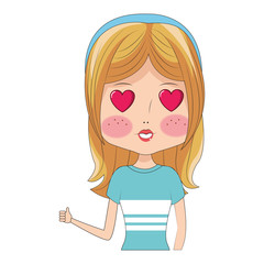 Fashion girl in love