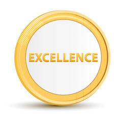 Excellence gold round button