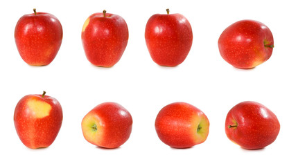 isolated image of ripe apples close-up