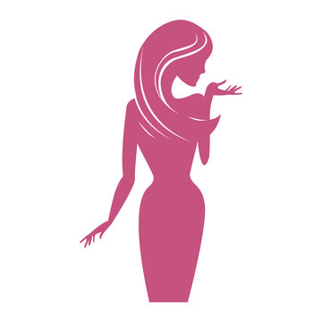 Woman pink body