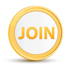 Join gold round button