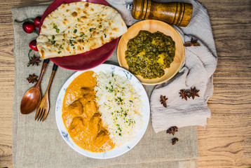 Handmade Indian curry chicken rice