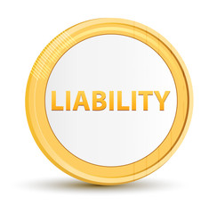 Liability gold round button